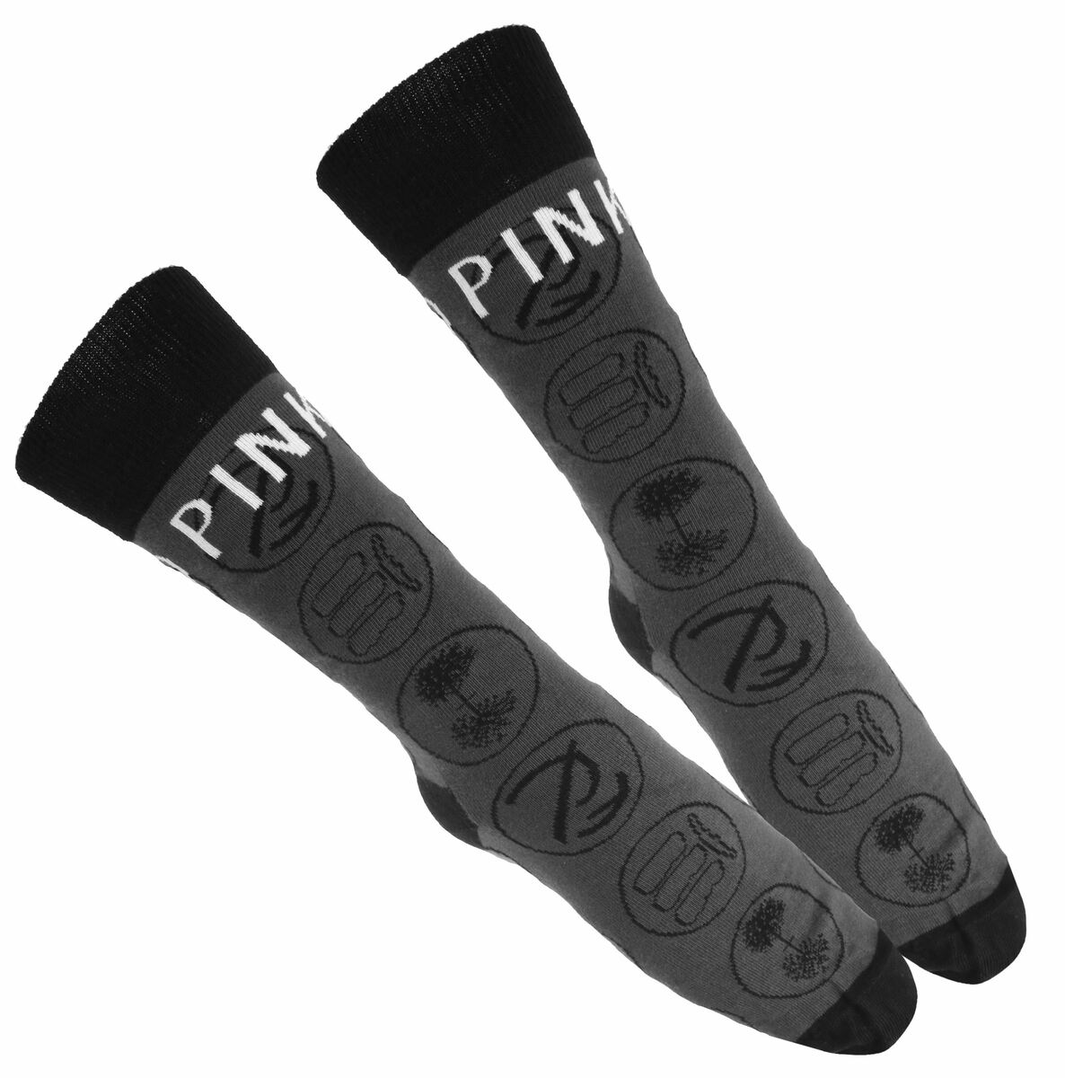 Socks Pink Floyd - Later Years Symbols - CHARCOAL - ROCK OFF 40-45