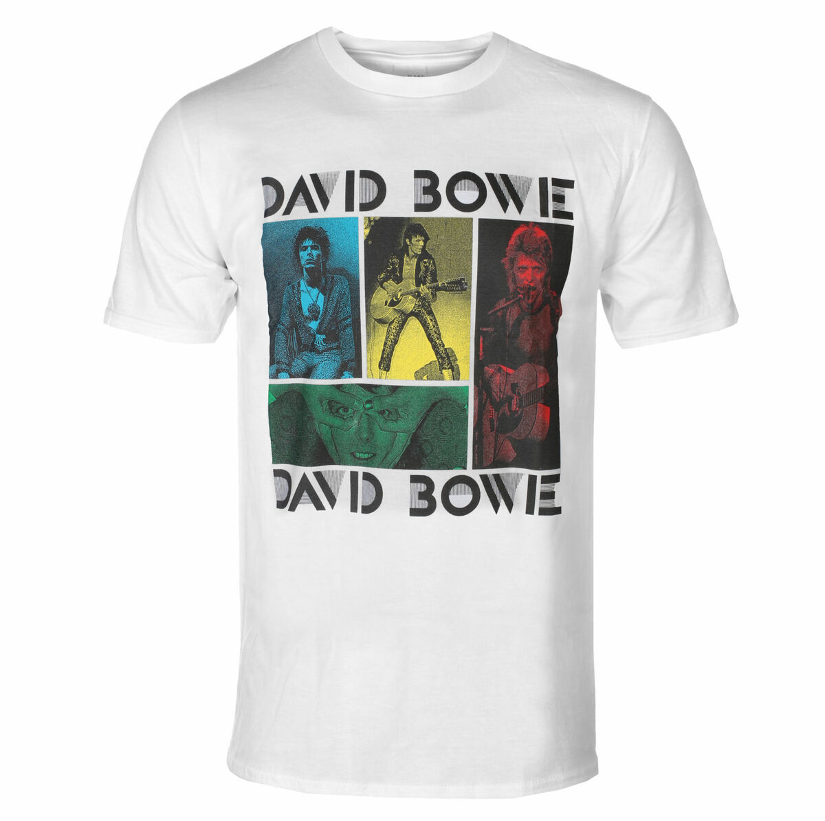 Men's T-shirt David Bowie - Mick Rock Photo Collage - ROCK OFF XL