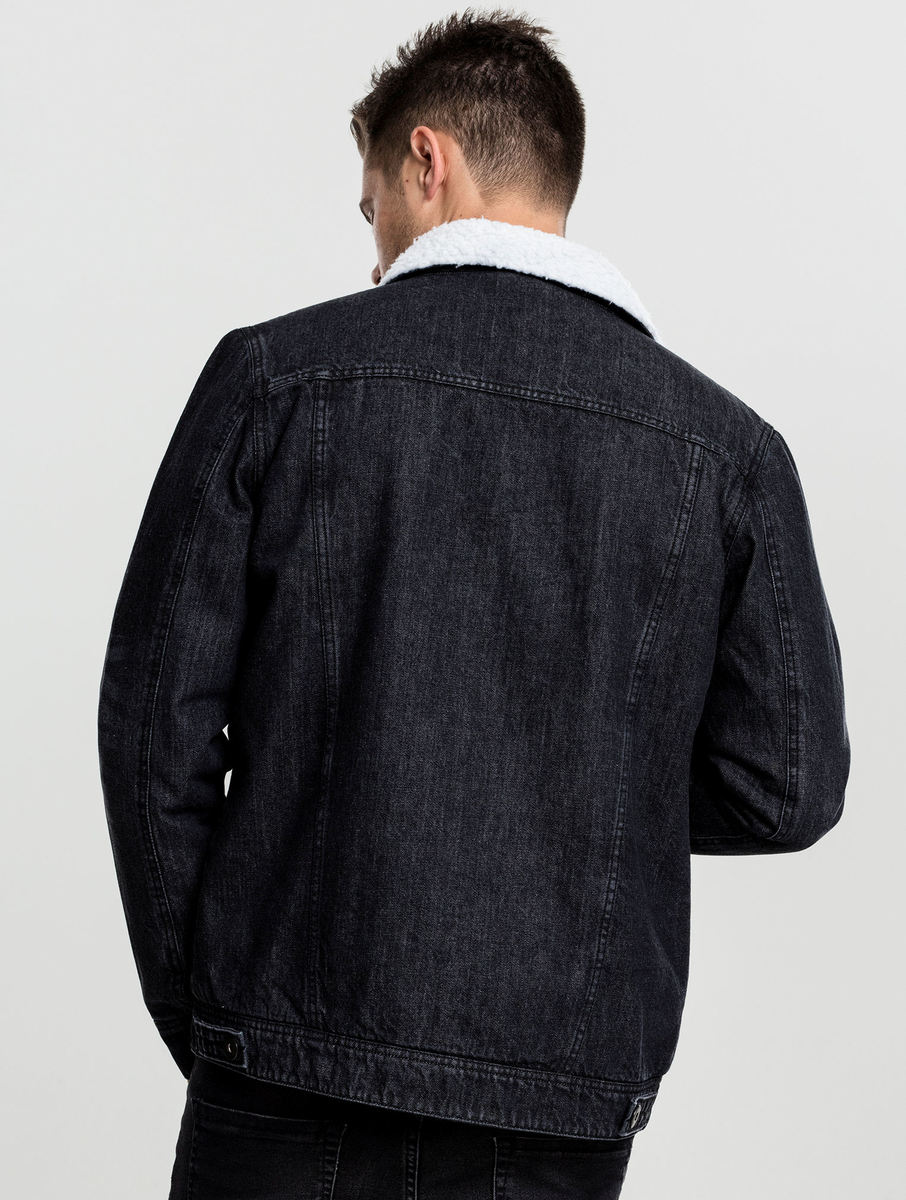 Men´s Jacket URBAN CLASSICS - Sherpa Denim XXL