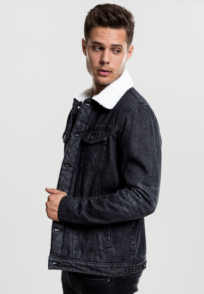 Men´s Jacket URBAN CLASSICS - Sherpa Denim XXL