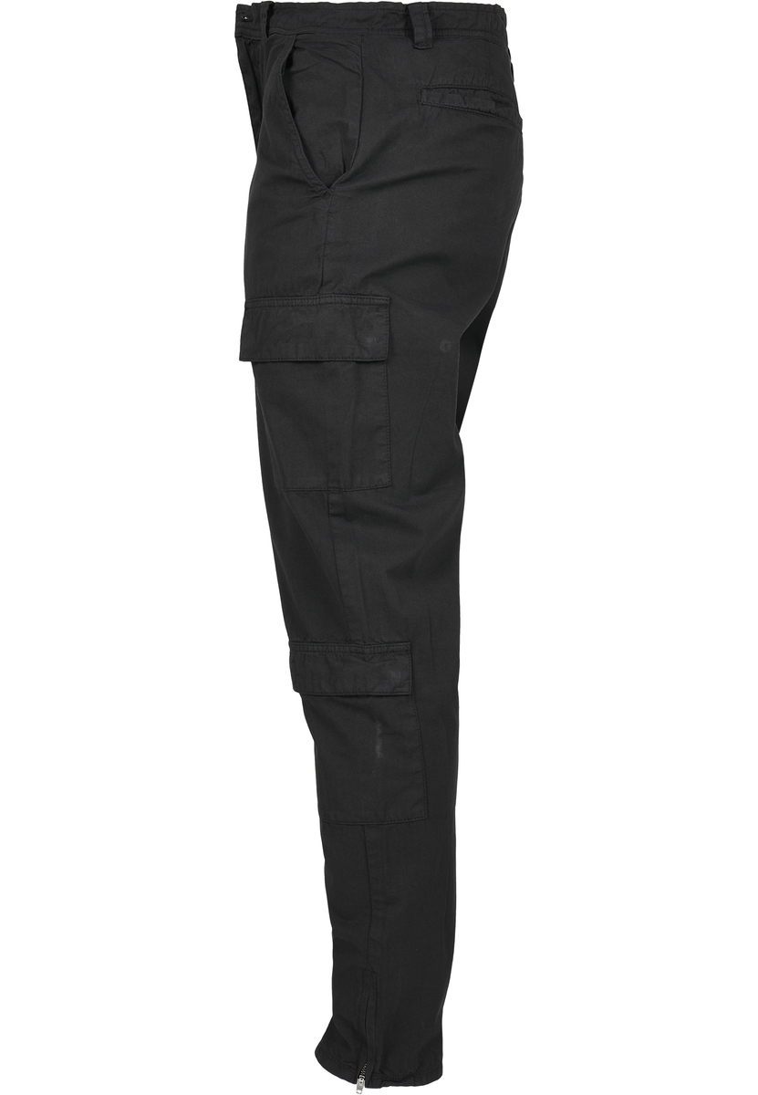 Men's Trousers URBAN CLASSICS - Tapered Double Cargo - Black 36