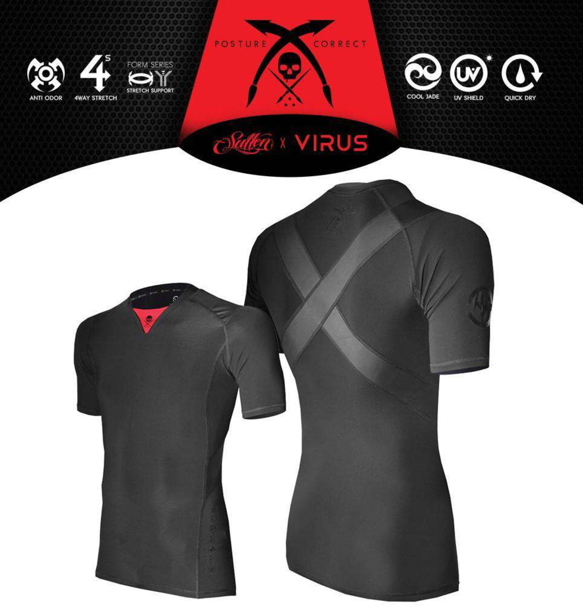 Men's T-shirt (technical) SULLEN - VIRUS X SULLEN POSTURE CORRECT XXL